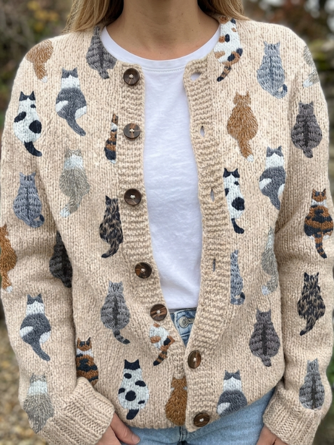Agnès Paris | Cardigan Motif Chats Camille