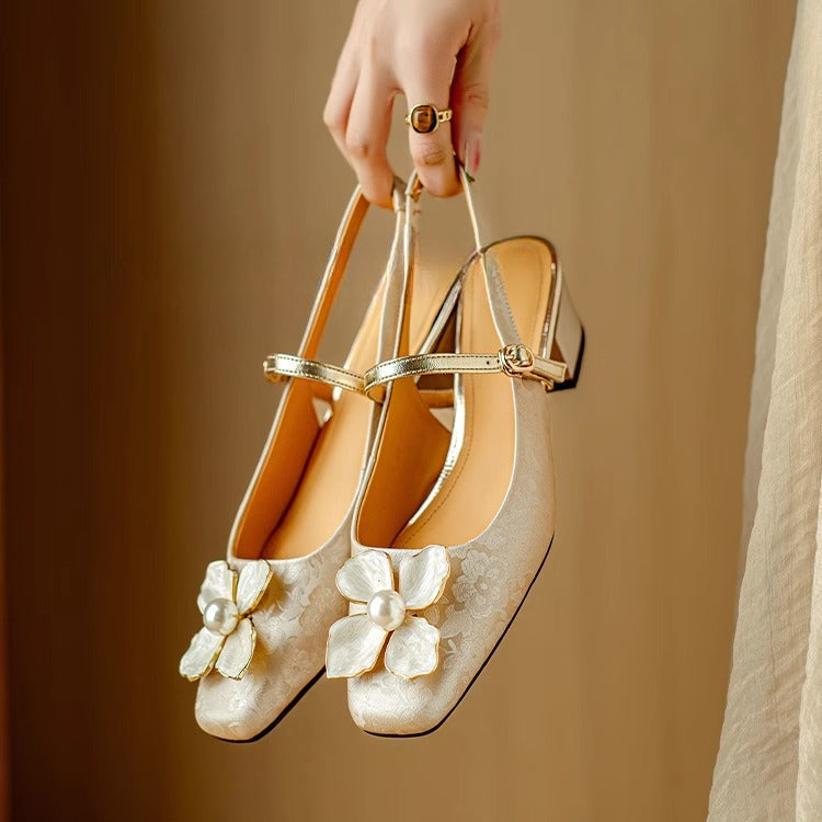 Agnès Paris | Escarpins Slingback Fleuris Chloé
