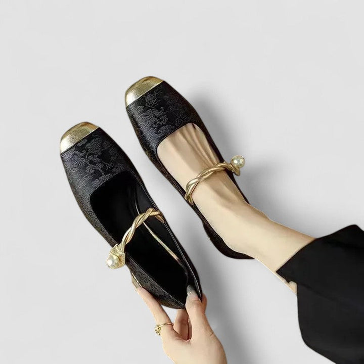 Agnès Paris | Babies Satinées Talon Bijou Camille
