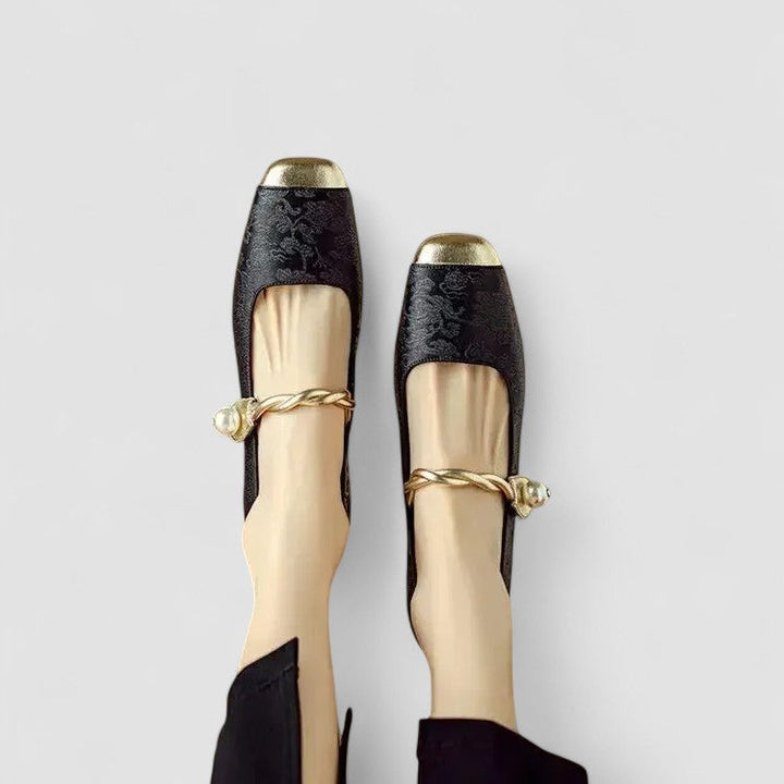 Agnès Paris | Babies Satinées Talon Bijou Camille