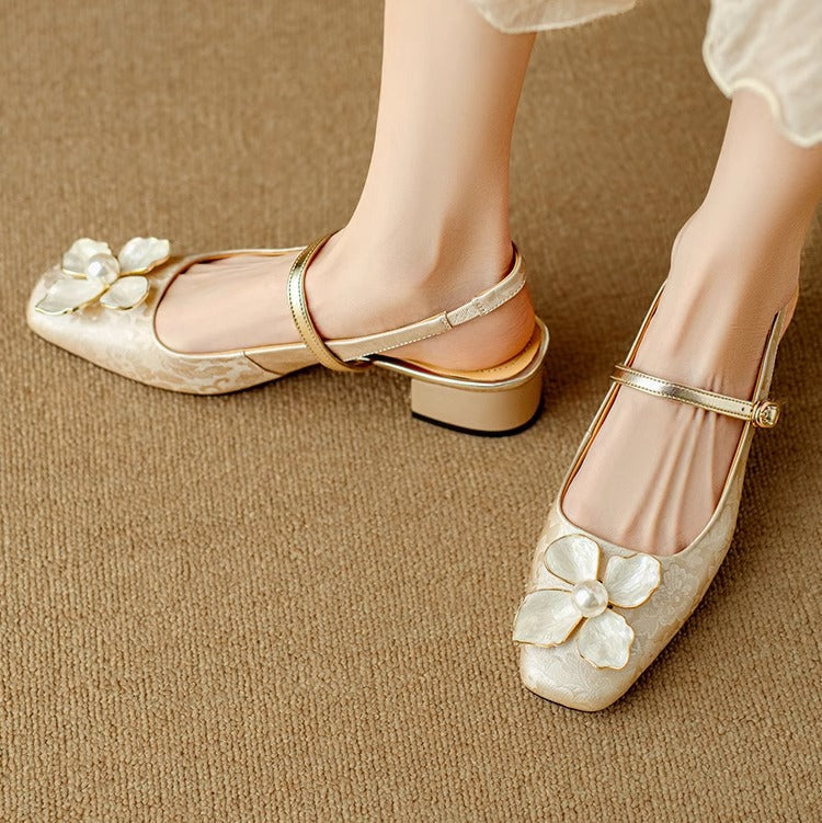 Agnès Paris | Escarpins Slingback Fleuris Chloé