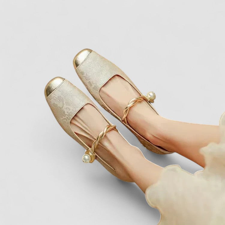 Agnès Paris | Babies Satinées Talon Bijou Camille