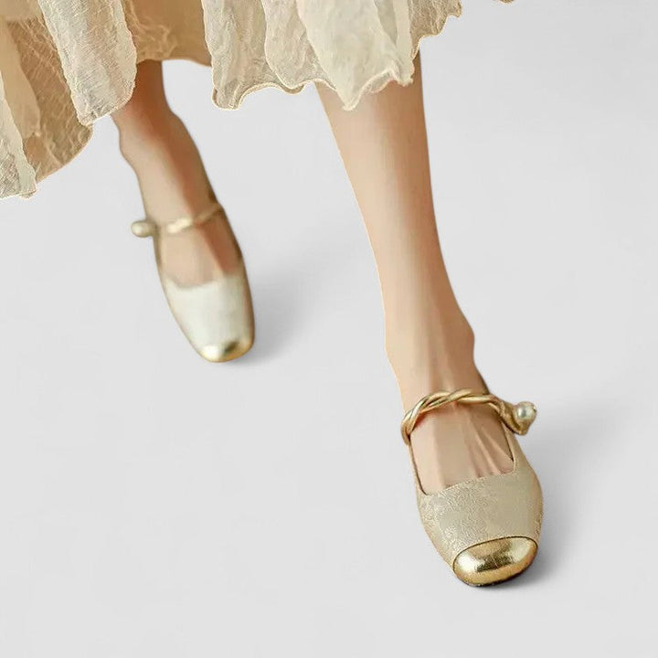 Agnès Paris | Babies Satinées Talon Bijou Camille