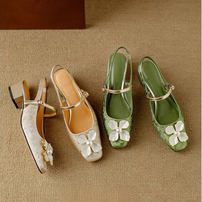 Agnès Paris | Escarpins Slingback Fleuris Chloé