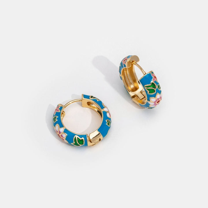 Agnès Paris | BOUCLES D’OREILLES EN CERCLE DORÉ AVEC FLEUR
