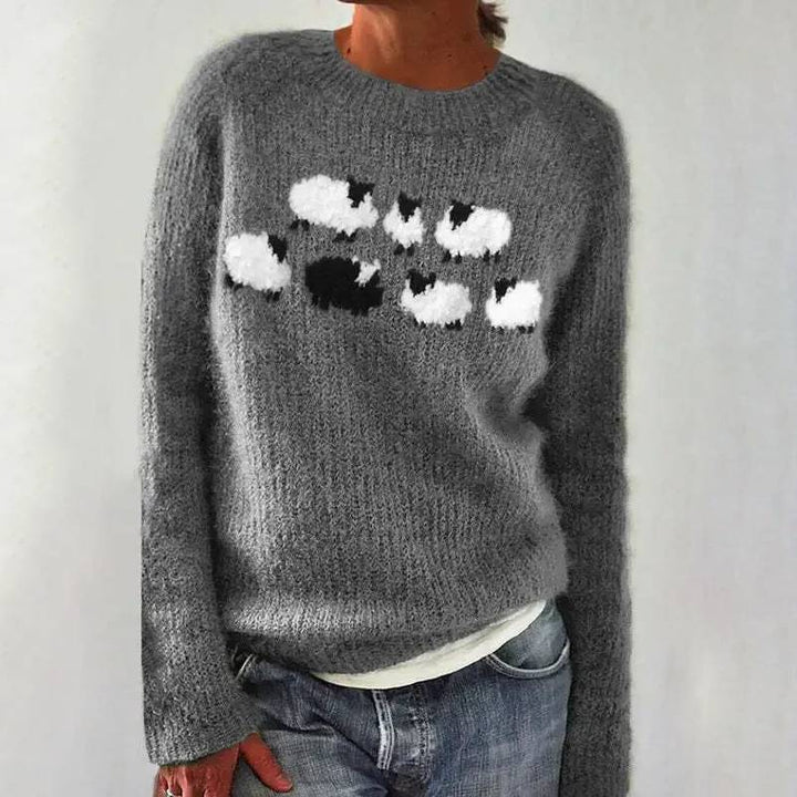 Agnès Paris | Pull Maille Petits Moutons Lucie