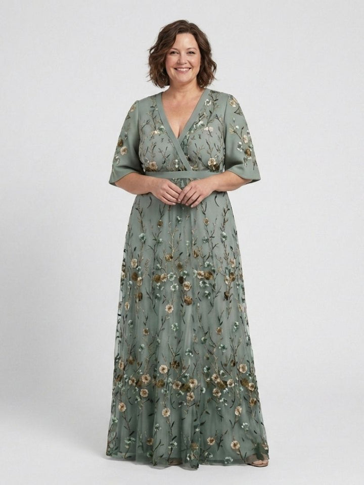 Agnès Paris | Robe Maxi à Manches Courtes Evadne