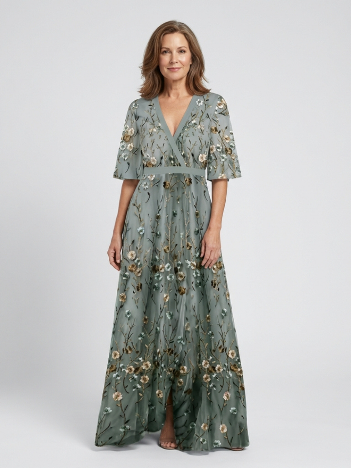Agnès Paris | Robe Maxi à Manches Courtes Evadne