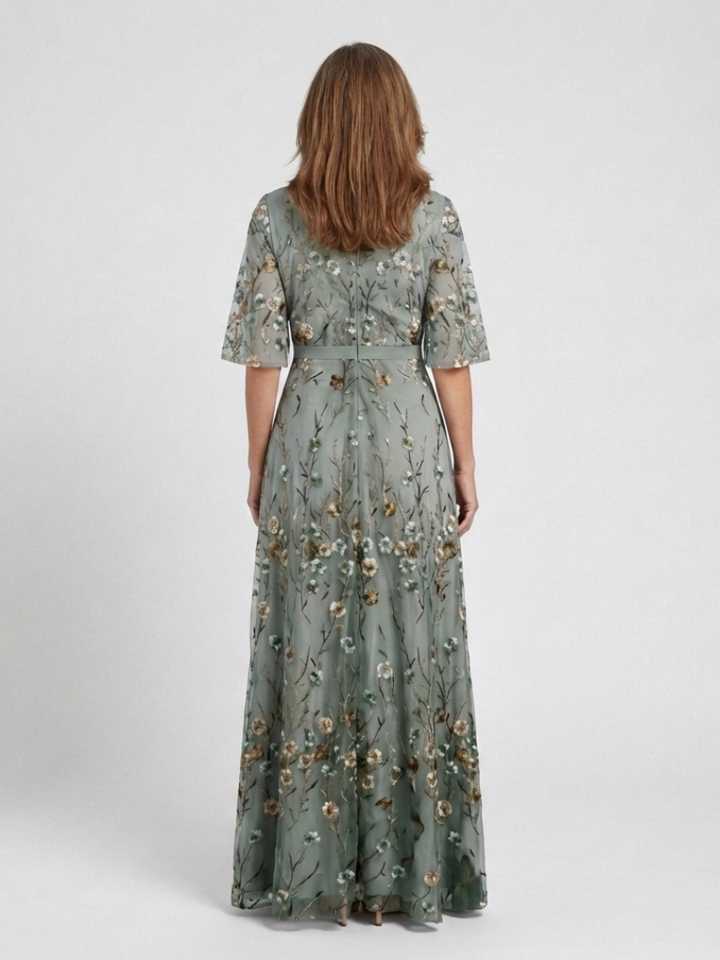 Agnès Paris | Robe Maxi à Manches Courtes Evadne