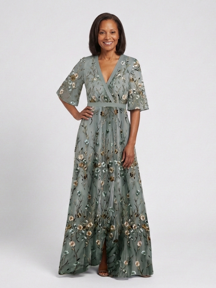 Agnès Paris | Robe Maxi à Manches Courtes Evadne