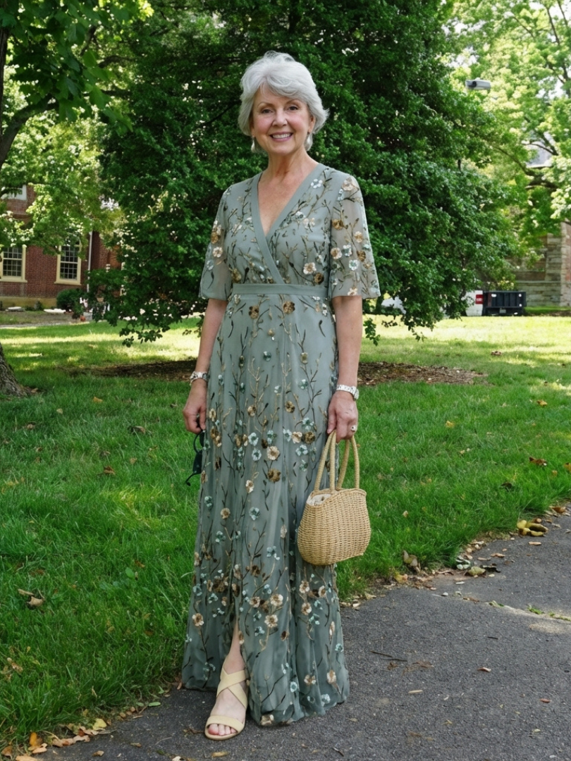Agnès Paris | Robe Maxi à Manches Courtes Evadne