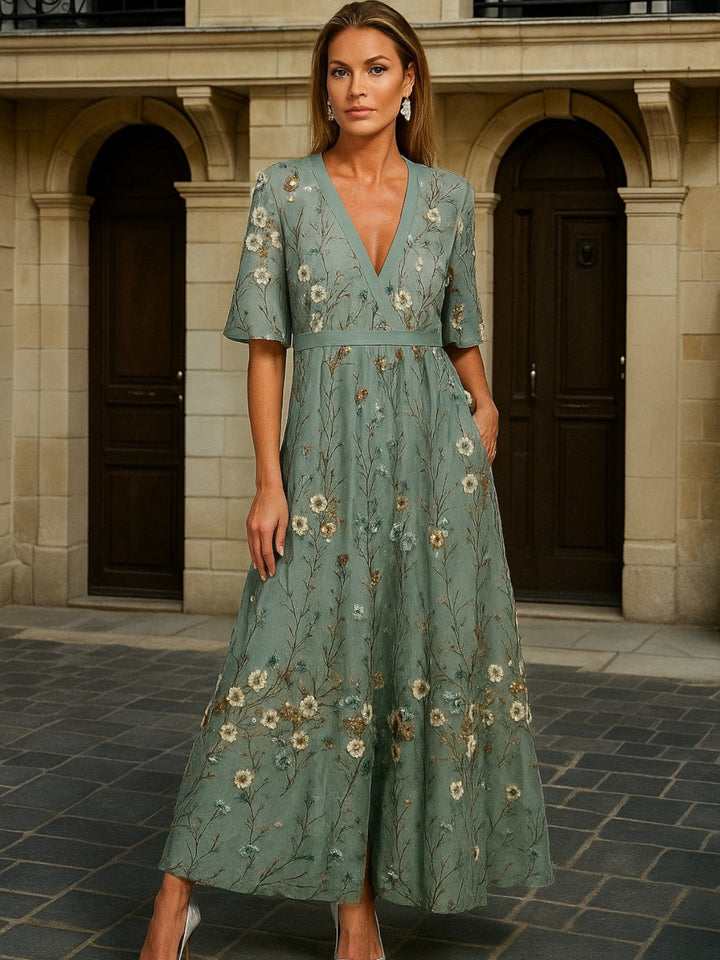 Agnès Paris | Robe Longue Élégance Botanique