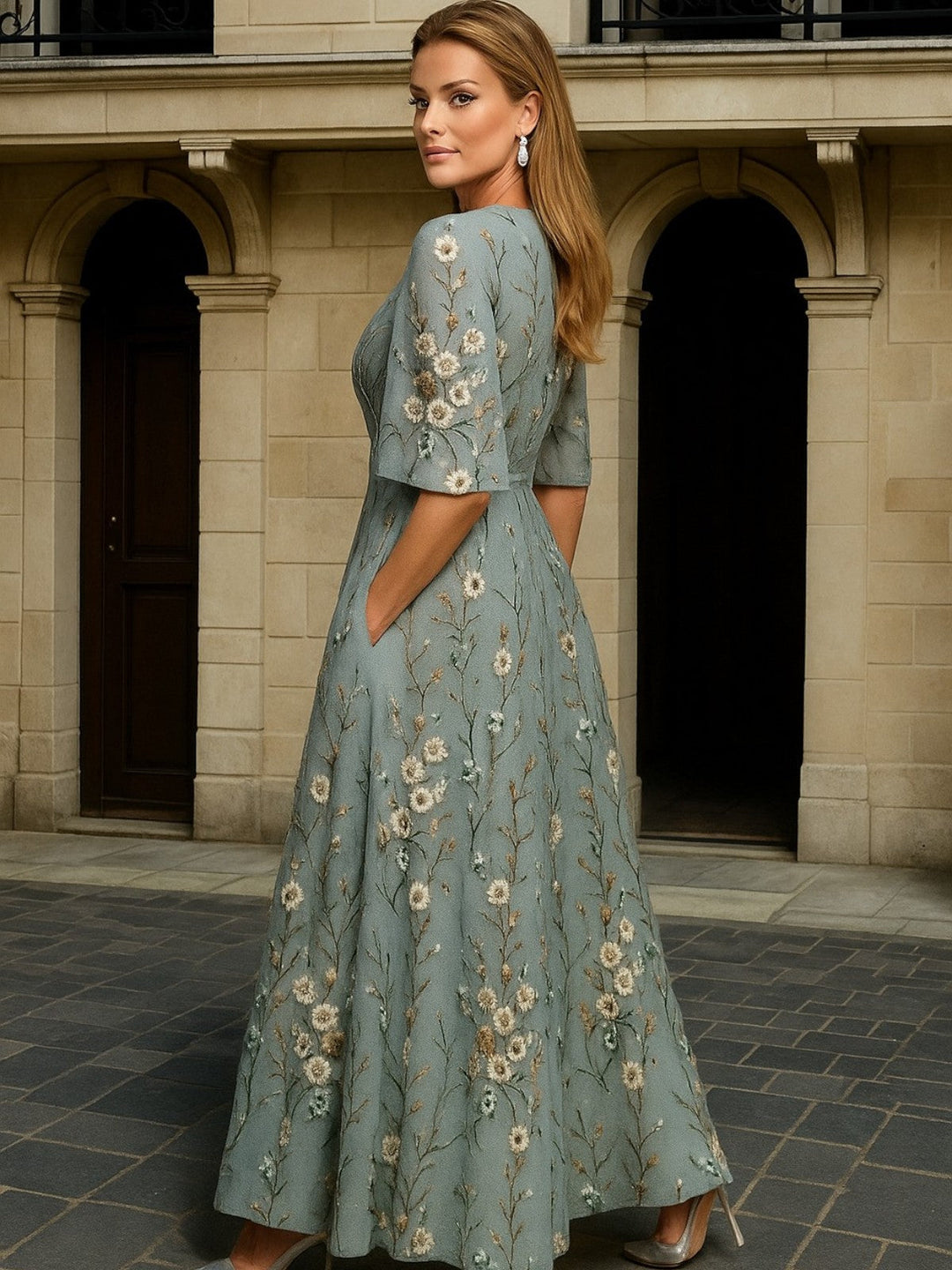 Agnès Paris | Robe Longue Élégance Botanique