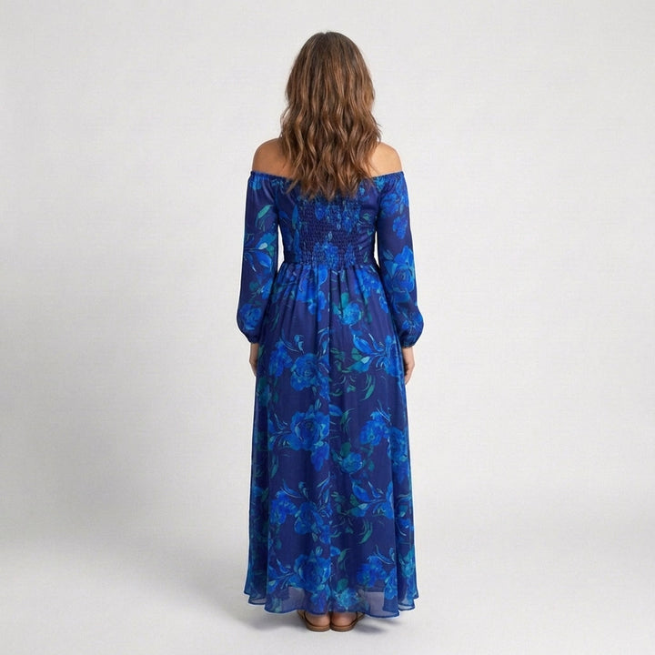 Agnès Paris | Robe Maxi Fleurie à Épaules Dégagées Aspen