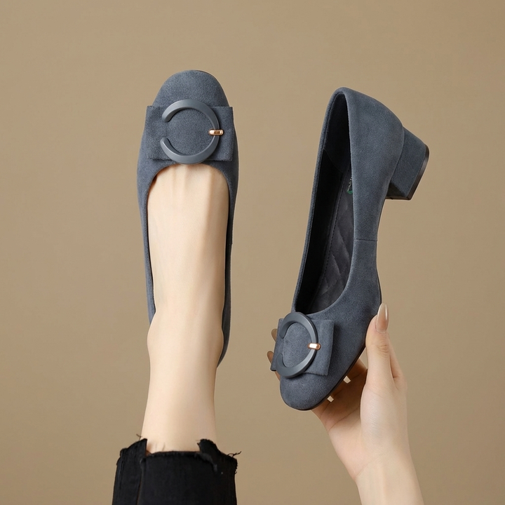 Agnès Paris | Escarpins en Daim à Petit Talon Camille