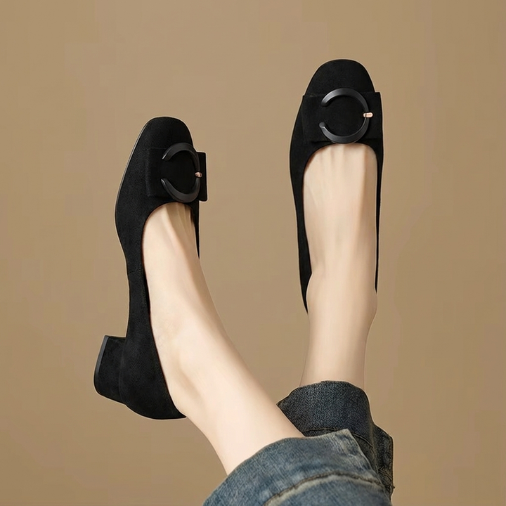 Agnès Paris | Escarpins en Daim à Petit Talon Camille