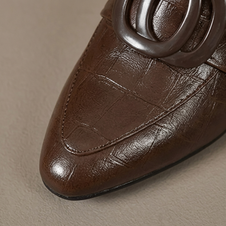 Agnès Paris | Mocassins à Talon et Ornement Élise
