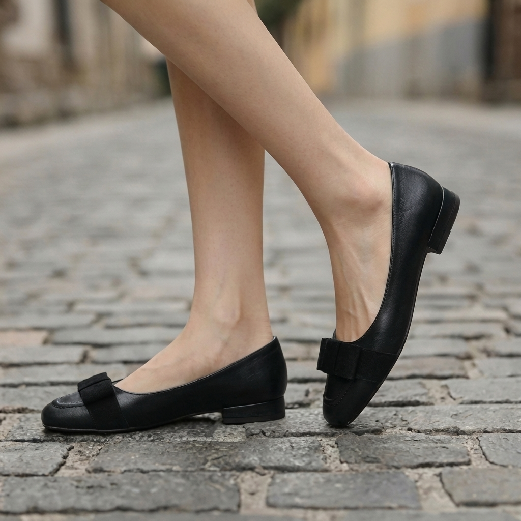Agnès Paris | Ballerines à Nœud en Cuir Léa