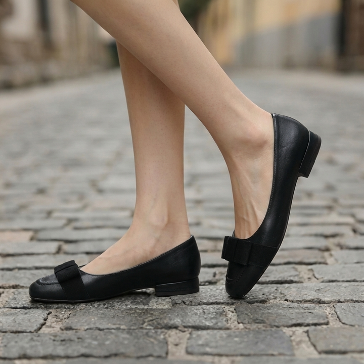 Agnès Paris | Ballerines à Nœud en Cuir Léa