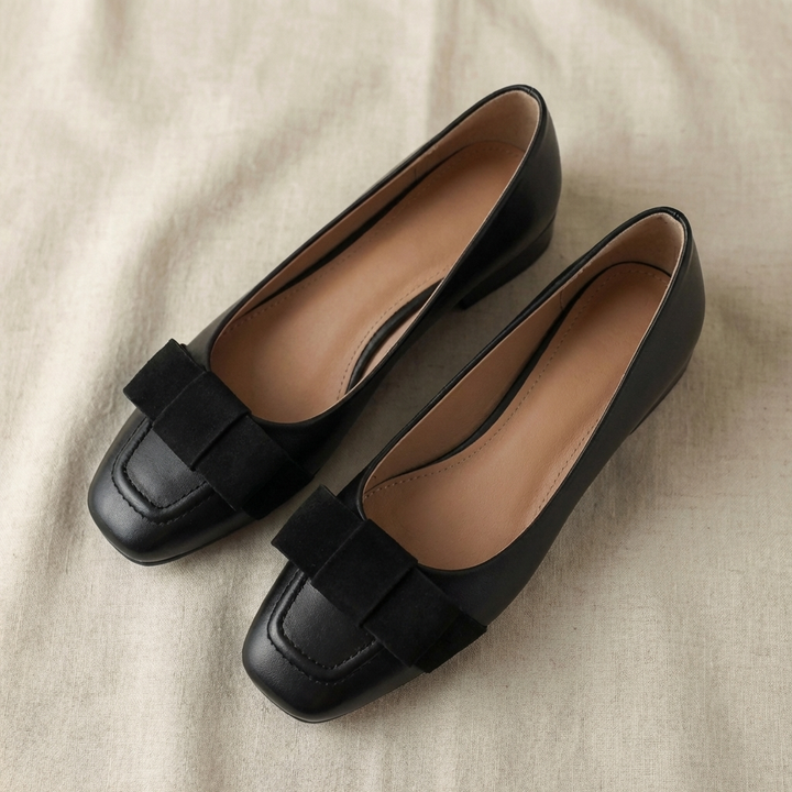Agnès Paris | Ballerines à Nœud en Cuir Léa
