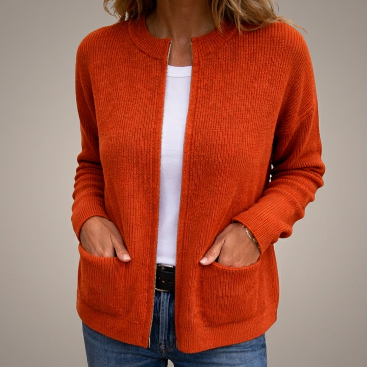 Agnès Paris | Gilet Zippé en Maille Douce Juliette
