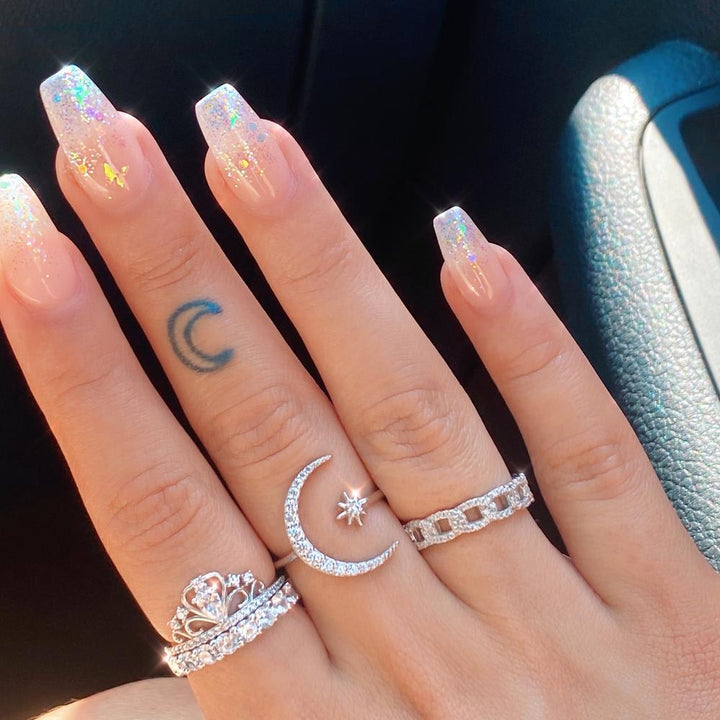 Agnès Paris | BAGUE LUNE ET ÉTOILE EN ARGENT
