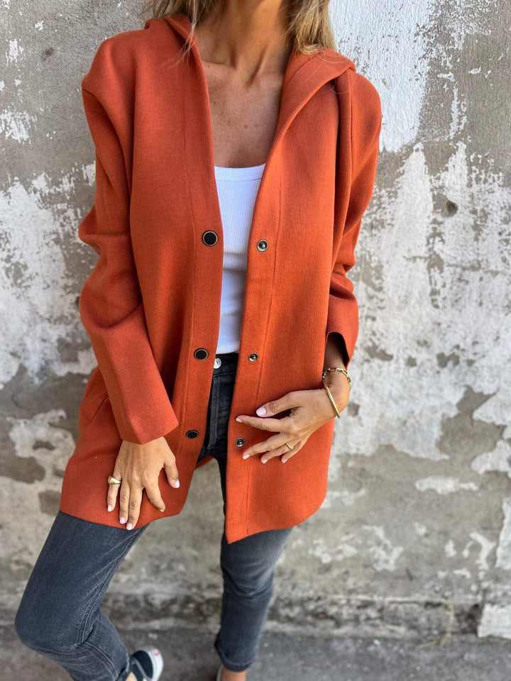 Agnès Paris | GILET LONG CHIC AVEC CAPUCHE