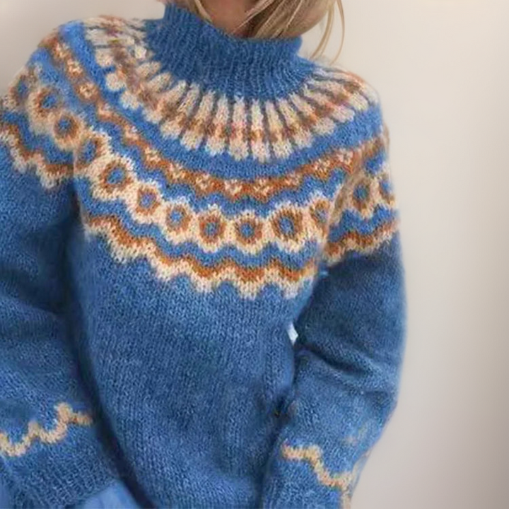 Agnès Paris | Pull Col Montant Jacquard Christine