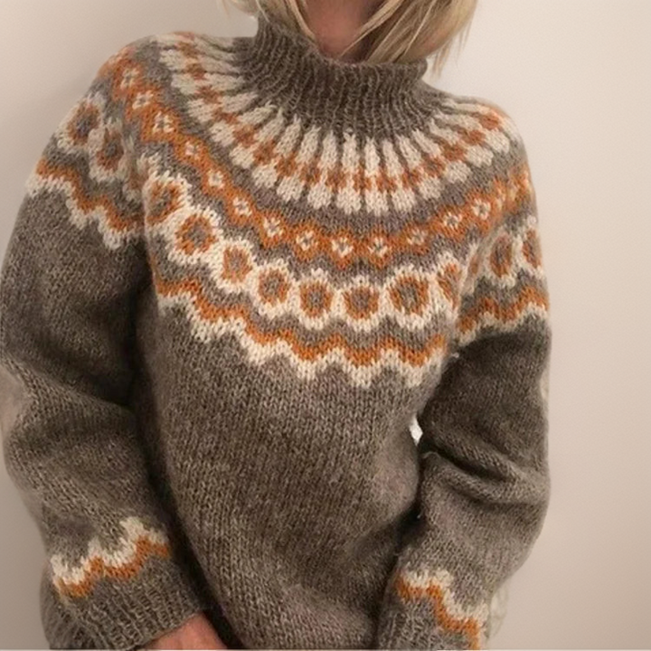 Agnès Paris | Pull Col Montant Jacquard Christine