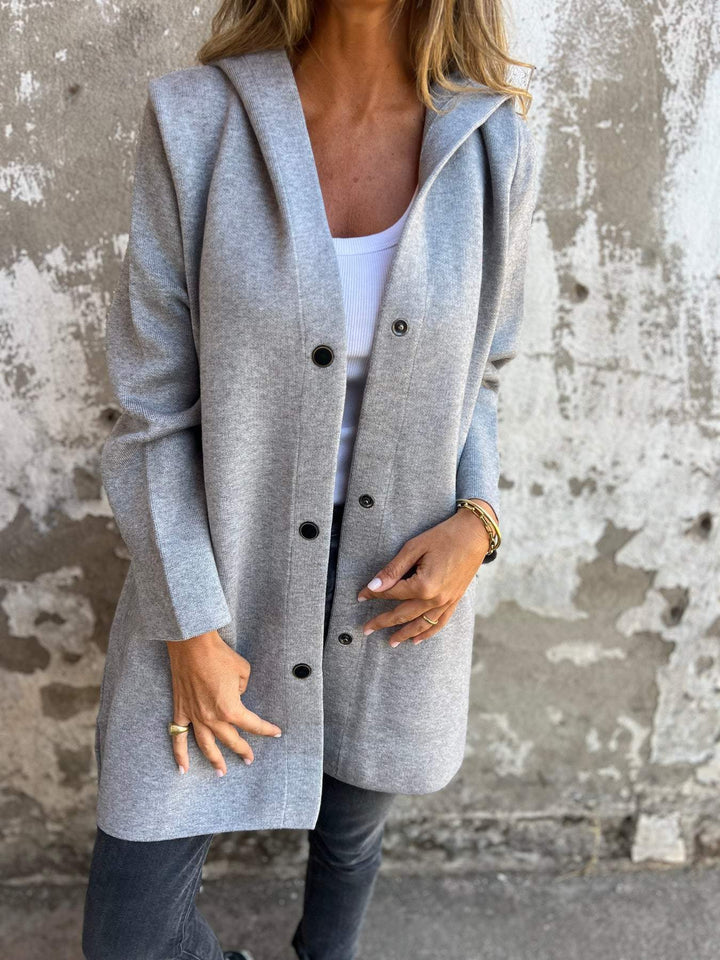 Agnès Paris | GILET LONG CHIC AVEC CAPUCHE
