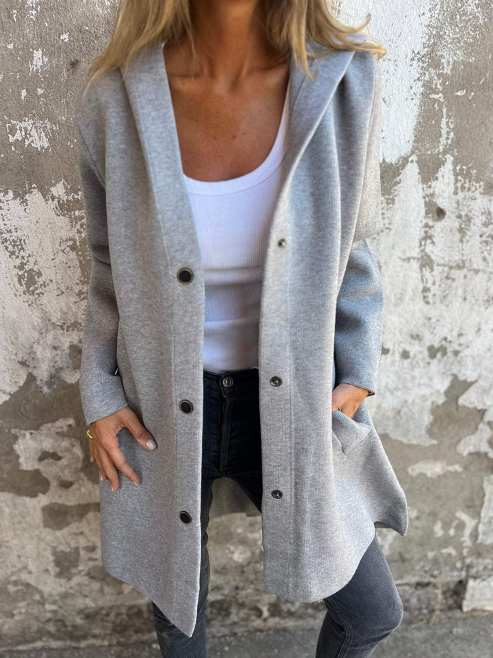 Agnès Paris | GILET LONG CHIC AVEC CAPUCHE