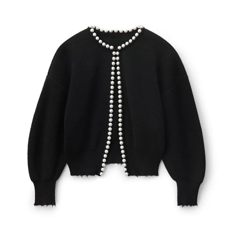 Agnès Paris | Cardigan Bordure Perles Manon
