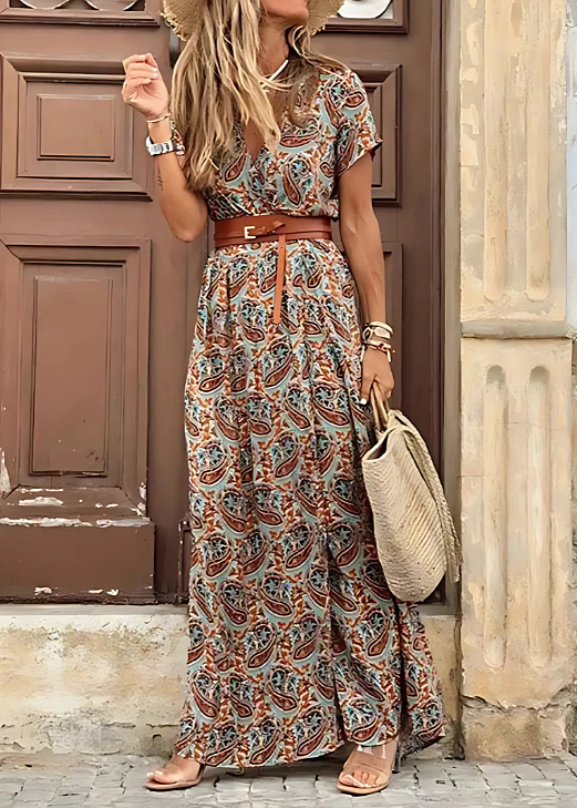 Agnès Paris | ROBE LONGUE BOHÈME À TAILLE FRONCÉE