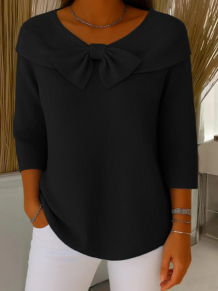 Agnès Paris | Pull Nœud Encolure Arrondie Sophie
