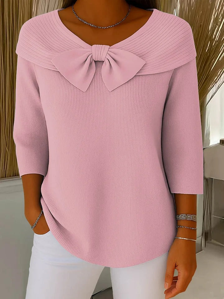 Agnès Paris | Pull Nœud Encolure Arrondie Sophie