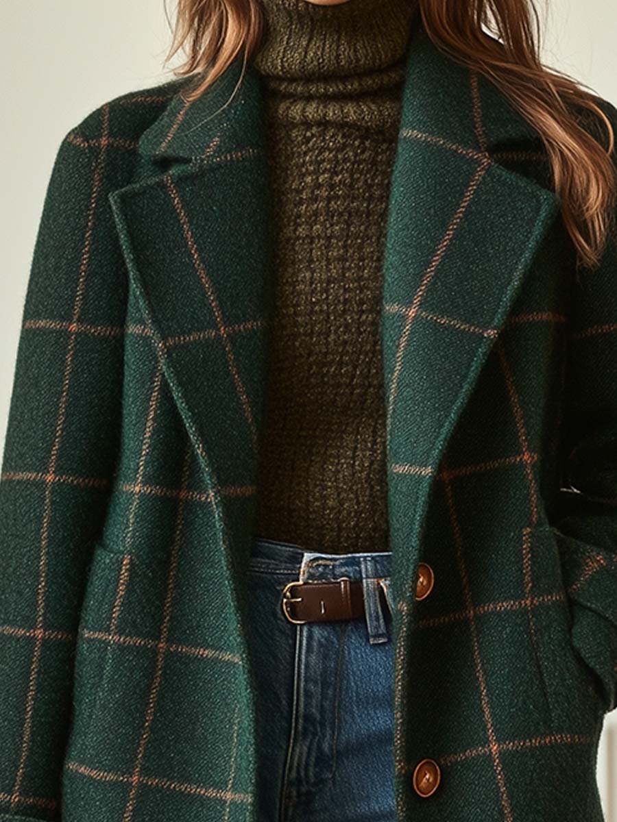 Agnès Paris | MANTEAU EFFET LAINE À CARREAUX