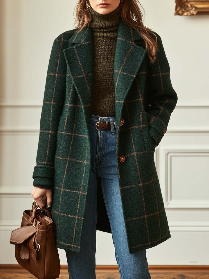 Agnès Paris | MANTEAU EFFET LAINE À CARREAUX