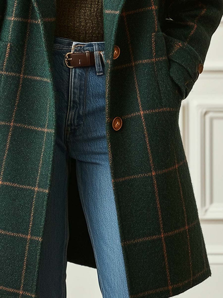 Agnès Paris | MANTEAU EFFET LAINE À CARREAUX
