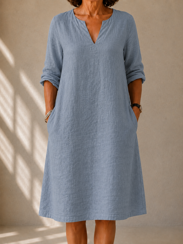 Agnès Paris | Robe Douce Col Tunisien Élina
