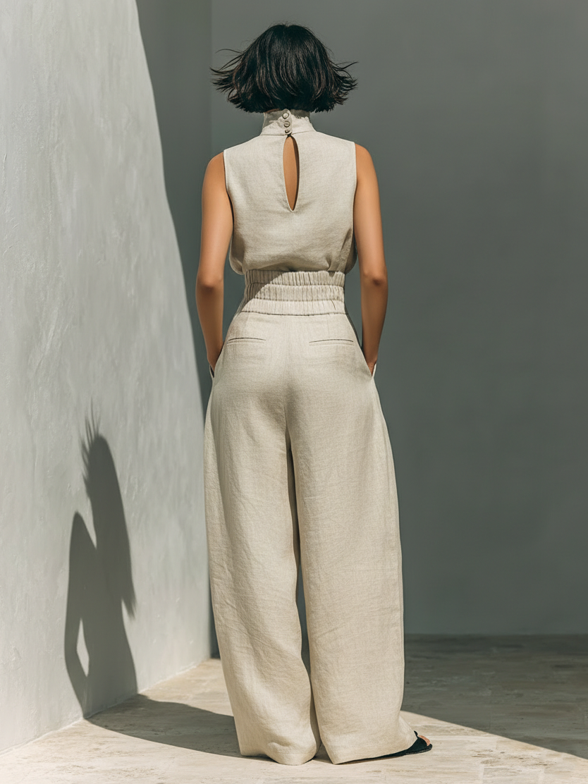 Agnès Paris | Ensemble Large en Lin Élégant Ariana