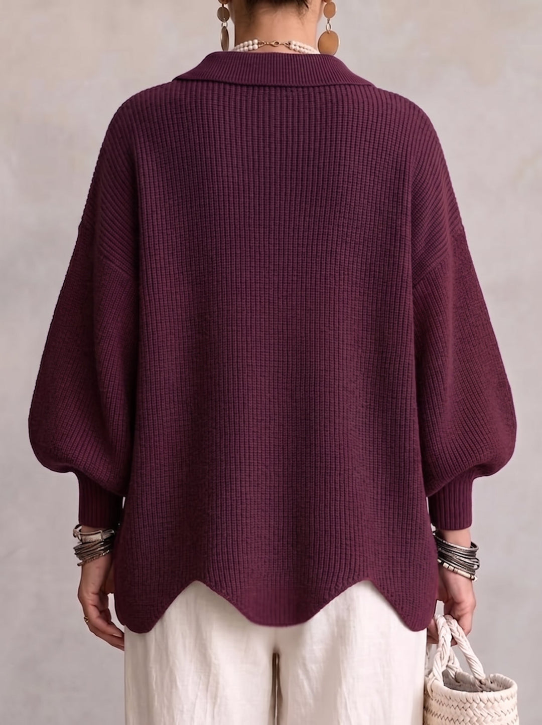 Agnès Paris | Gilet Oversize Boutons Dorés Manon