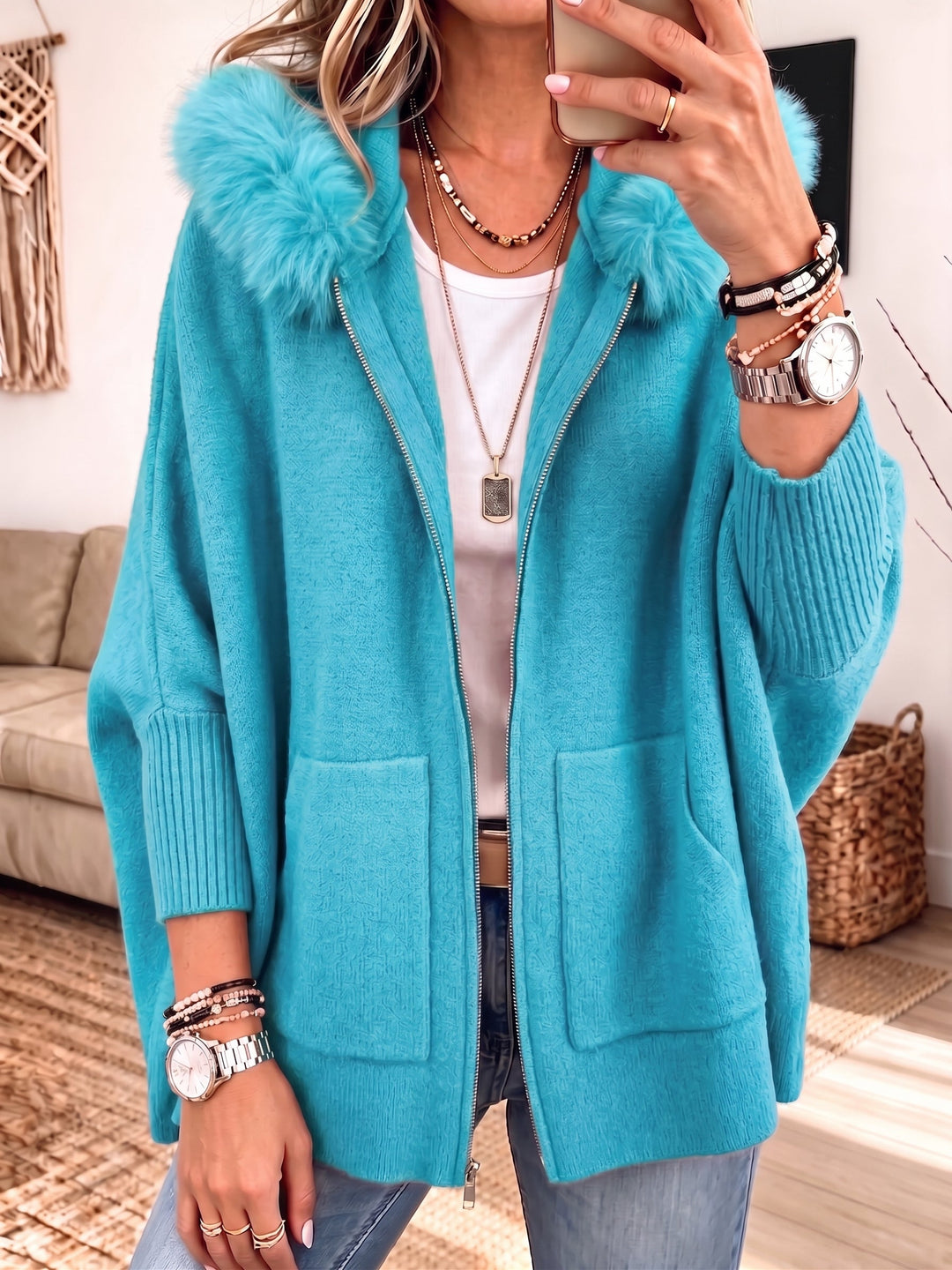 Agnès Paris | Veste à Capuche en Maille Élise