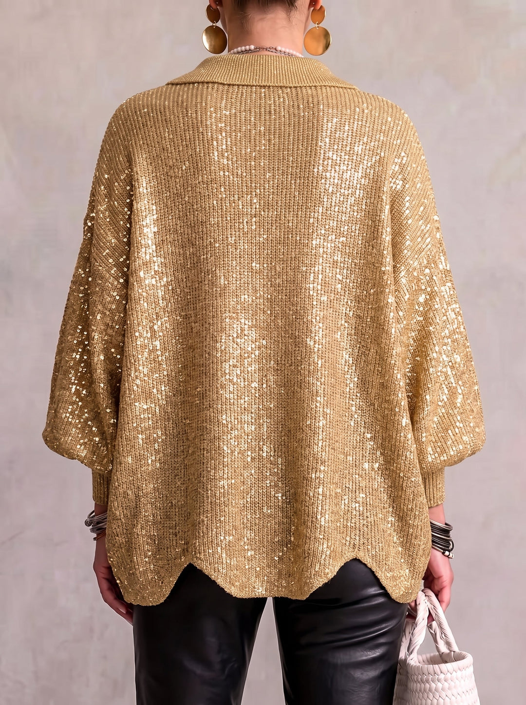 Agnès Paris | Gilet Oversize Boutons Dorés Manon