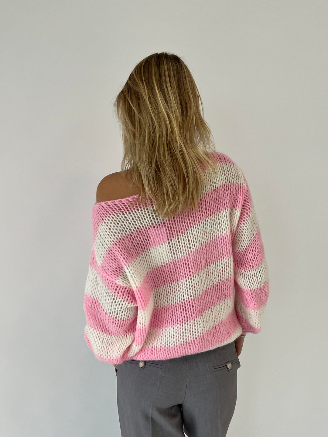 Agnès Paris | PULL OVERSIZE EN TRICOT RAYÉ