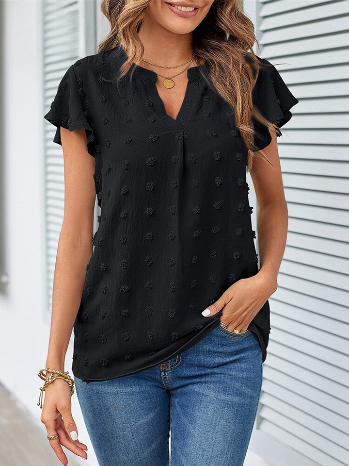 Agnès Paris | Blouse Chic en Patchwork avec Volants Kari
