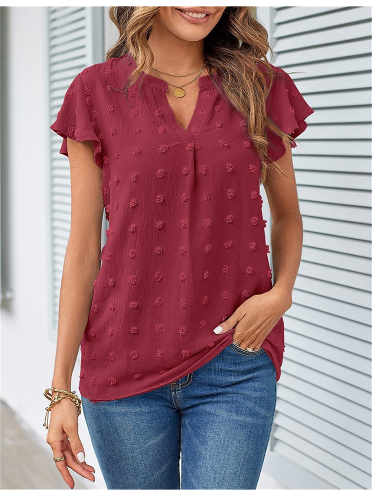 Agnès Paris | Blouse Chic en Patchwork avec Volants Kari