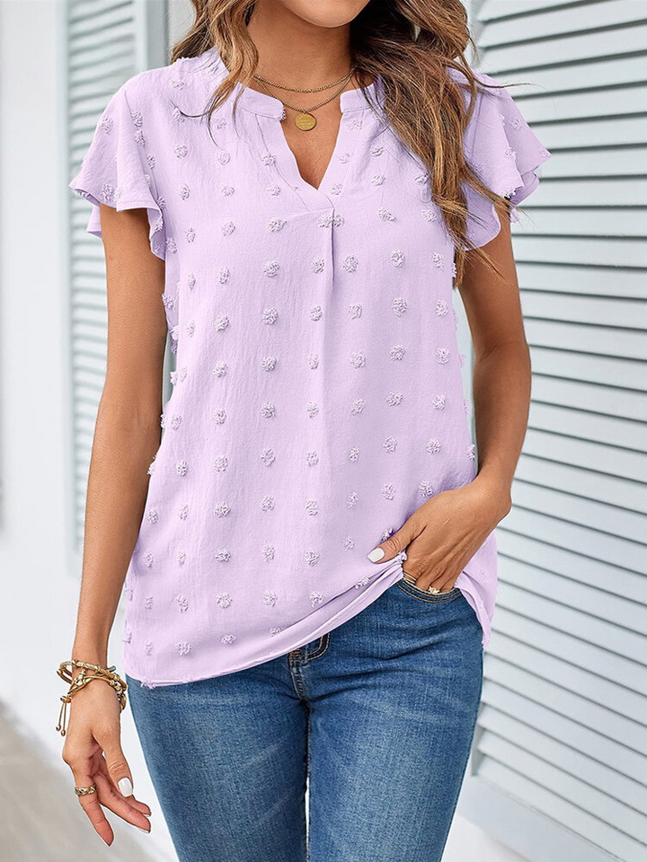 Agnès Paris | Blouse Chic en Patchwork avec Volants Kari