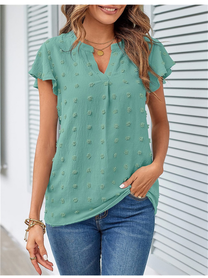 Agnès Paris | Blouse Chic en Patchwork avec Volants Kari