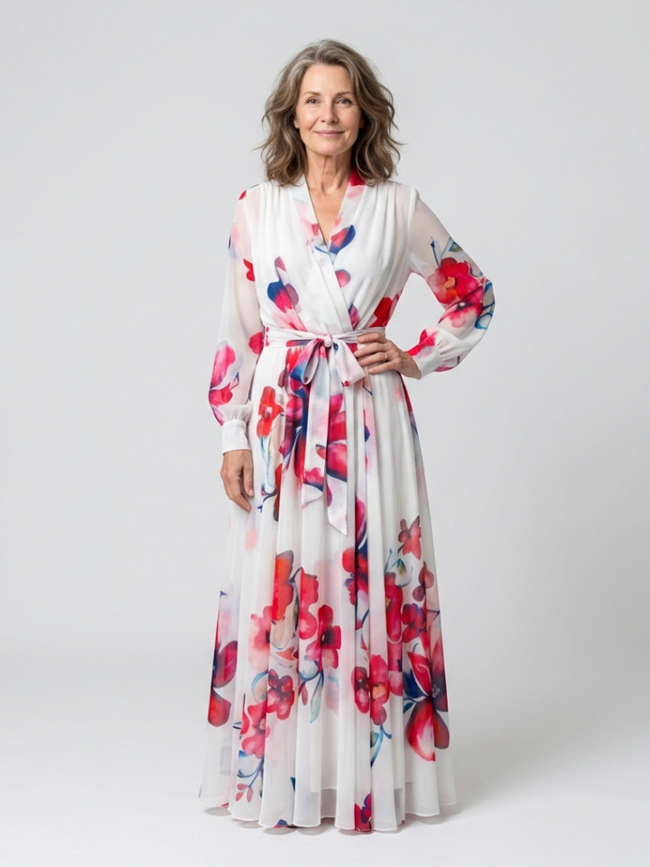 Agnès Paris | Robe Maxi Enveloppe Florale Lillian