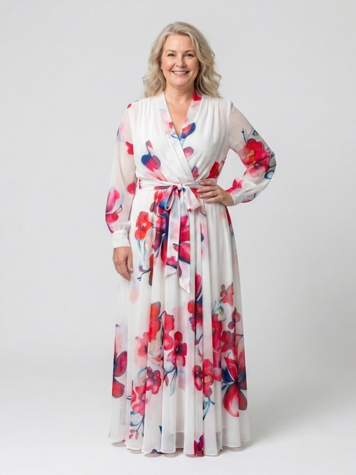 Agnès Paris | Robe Maxi Enveloppe Florale Lillian